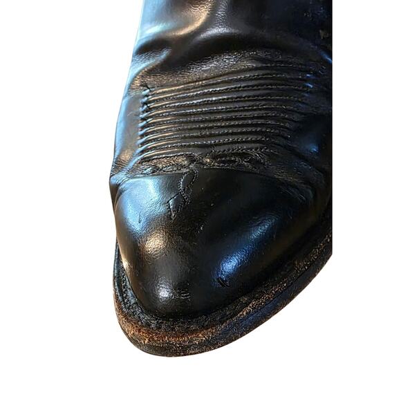 Lucchese Men's Classic Goat Skin Black Boots Size 10 - Picture 4 of 15